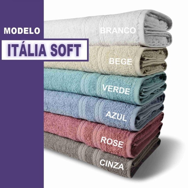 Encontraproduto.com.br - 2 Toalhas Super Felpudas Grande E Grossa Algodão 80x150 It?lia Soft Beka - Branco