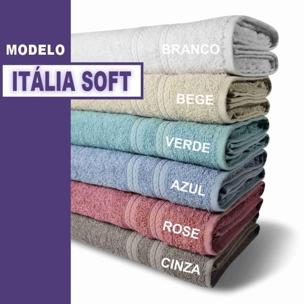 Encontraproduto.com.br - 2 Toalhas Super Felpudas Grande E Grossa Algodão 80x150 It?lia Soft Beka - Branco
