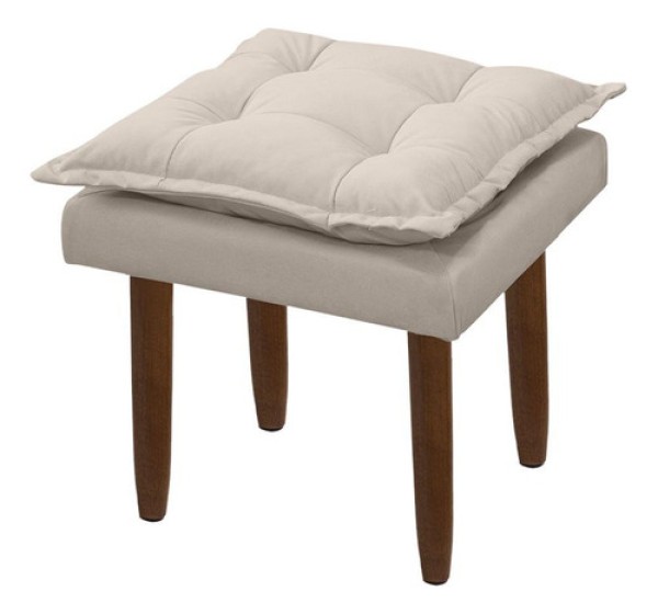 Encontraproduto.com.br - Puff Opala Retangular Sala E Quarto Bellamado Cor:bege