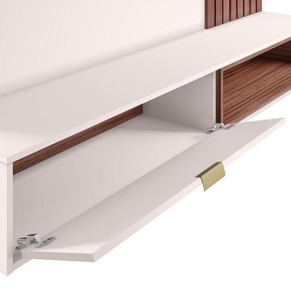 Encontraproduto.com.br - Home Suspenso Tocantins 1.8 Para Tv Até 65 Off White Nogueira Real - Pr Móveis Off White Nogueira Real