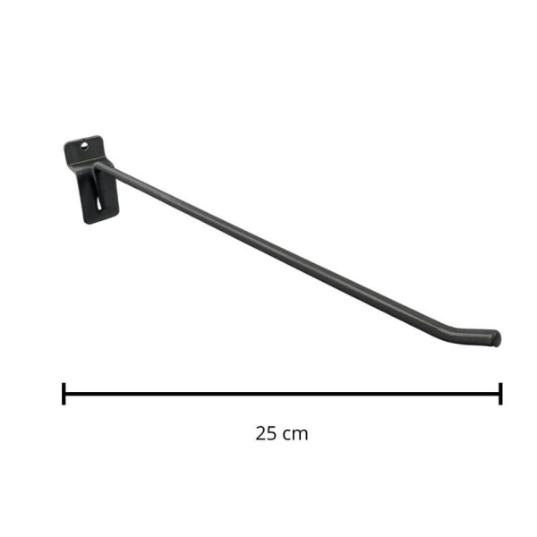 Encontraproduto.com.br - 50 Gancho Painel Canaletado 25cm Arame 5mm Branco