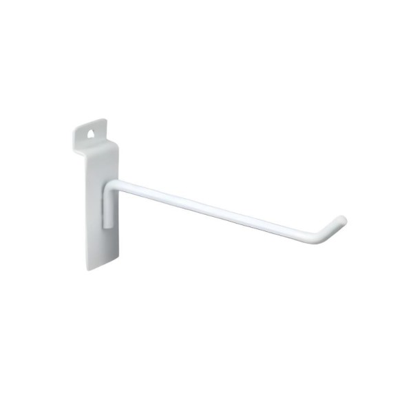 Encontraproduto.com.br - 100 Ganchos De 10cm Branco Para Painel Canaletado