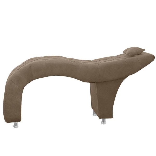 Encontraproduto.com.br - Maca Estofada Capitone Julia Para Estetica Facial Sombrancelha E Cilios Suede Capuccino