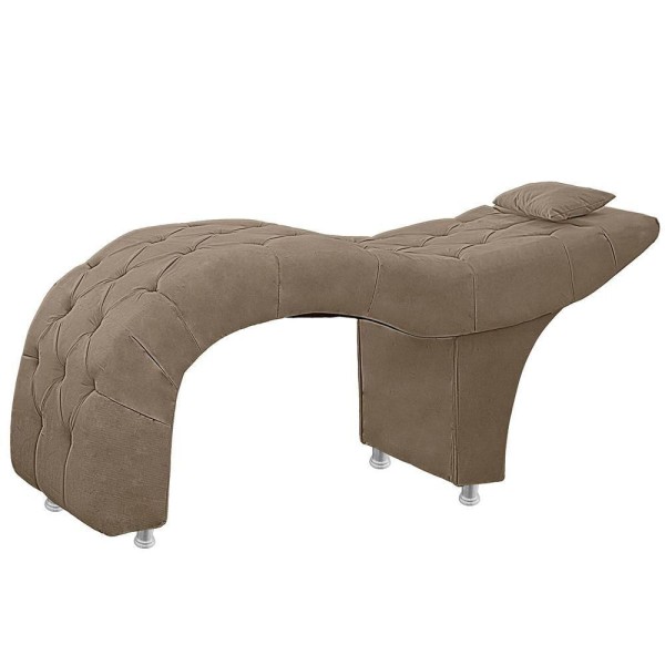 Encontraproduto.com.br - Maca Estofada Capitone Julia Para Estetica Facial Sombrancelha E Cilios Suede Capuccino