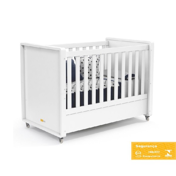 Encontraproduto.com.br - Berço Tutto New 100% Mdf Com Colchão Cor Branco Soft - Matic