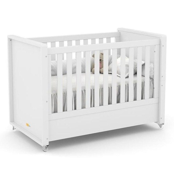 Encontraproduto.com.br - Berço Tutto New 100% Mdf Com Colchão Cor Branco Soft - Matic