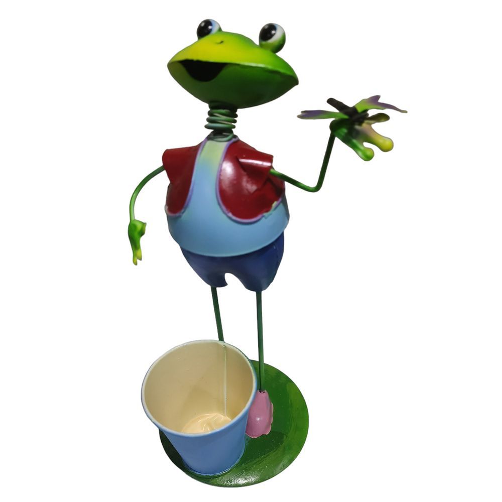 Encontraproduto.com.br - Boneco Sapo Jardim Balde De Flor Decoraçao Quintal Varanda Ambiente Externo Enfeite