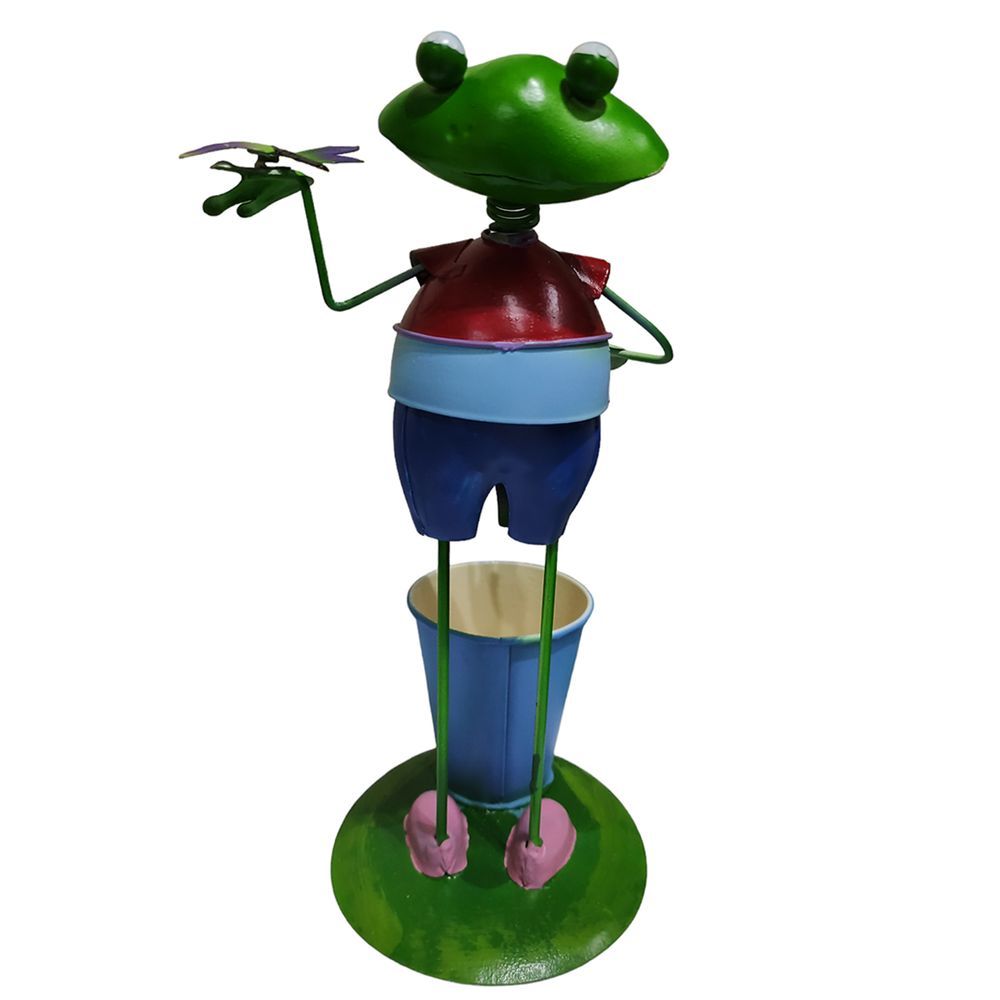 Encontraproduto.com.br - Boneco Sapo Jardim Balde De Flor Decoraçao Quintal Varanda Ambiente Externo Enfeite