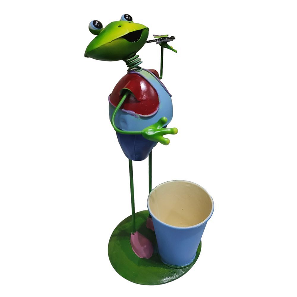 Encontraproduto.com.br - Boneco Sapo Jardim Balde De Flor Decoraçao Quintal Varanda Ambiente Externo Enfeite