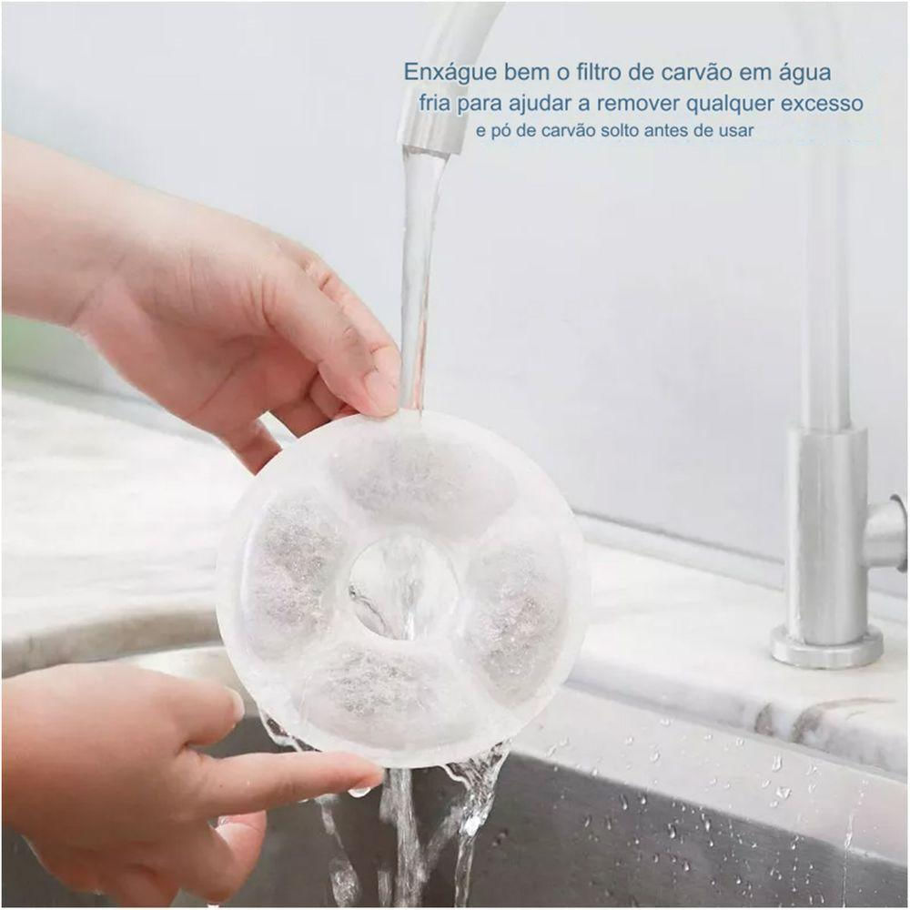 Encontraproduto.com.br - Refil Filtro 4 Unidades Carvao Ativado Pet Gato Cachorro Animais Estimaçao Fonte Bebedouro Agua Limpa Potavel