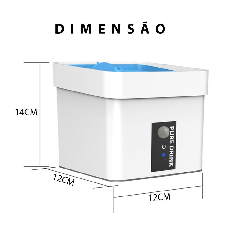 Encontraproduto.com.br - Bebedouro Fonte Agua Sensor 1,5l Pet Gato Cachorro Filtro