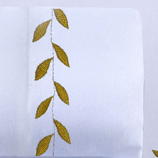 Encontraproduto.com.br - Jogo Lençol Algodão Marie King Bordado 4 Pçs Branco