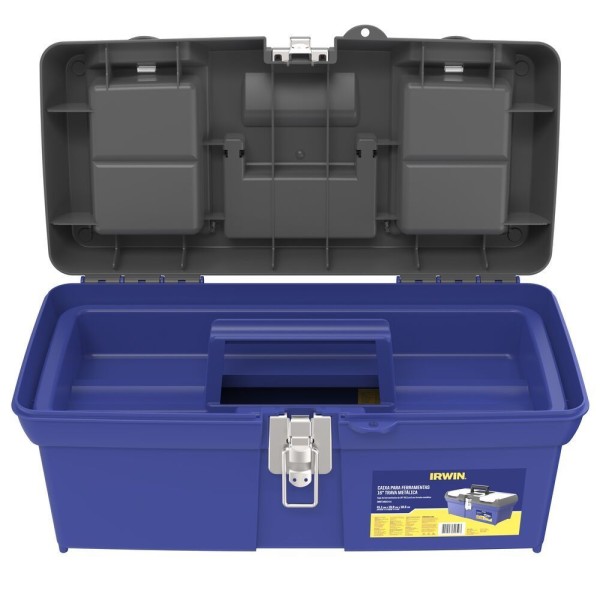 Encontraproduto.com.br - Caixa Para Ferramentas 16 Com Trava Metálica Iwst16013-la