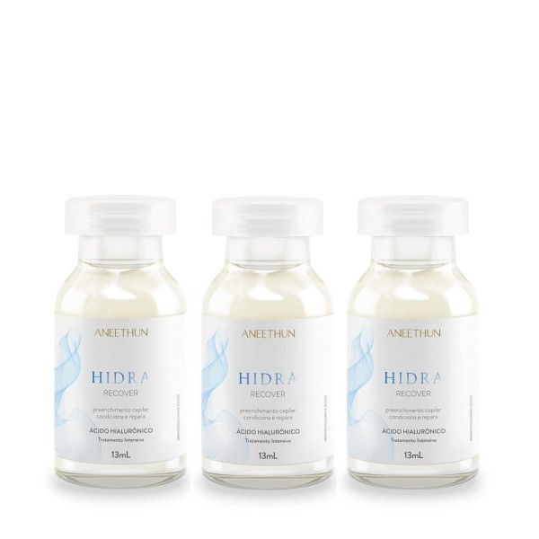 Encontraproduto.com.br - Kit Aneethun Hidra - Shampoo 1L + Máscara 1kg + Ampolas 13ml (3Unidades)