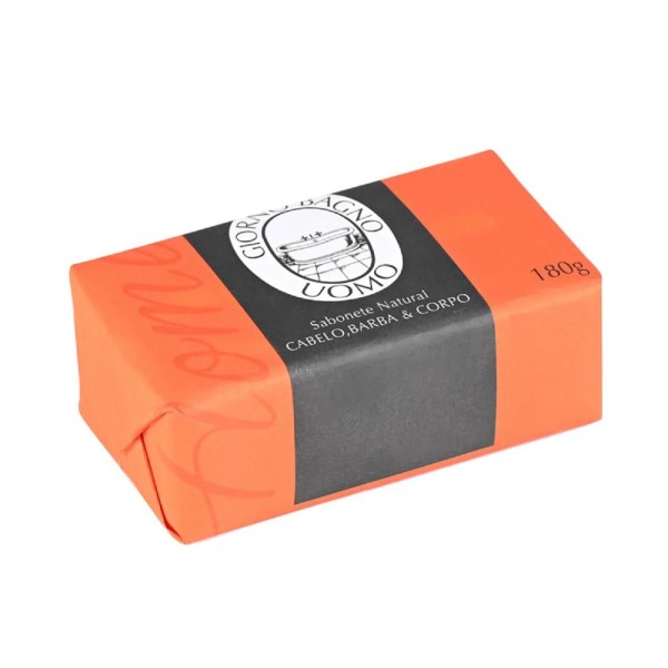 Encontraproduto.com.br - Giorno Bagno - sabonete natural cabelo,barba e corpo laranja 180g