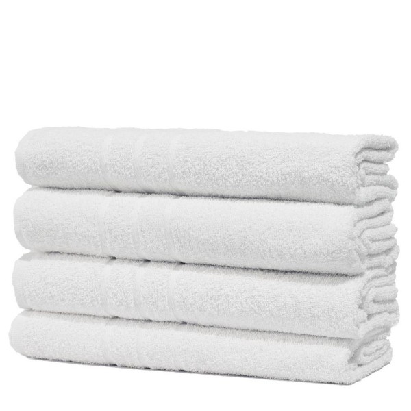 Kit 4 Toalhas De Rosto Atacado Macia Direto De Fabrica Prata - Branco