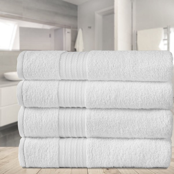 Encontraproduto.com.br - Kit 6 Toalhas De Rosto Gigante Para Hotel Grossa - Nobre - Branco