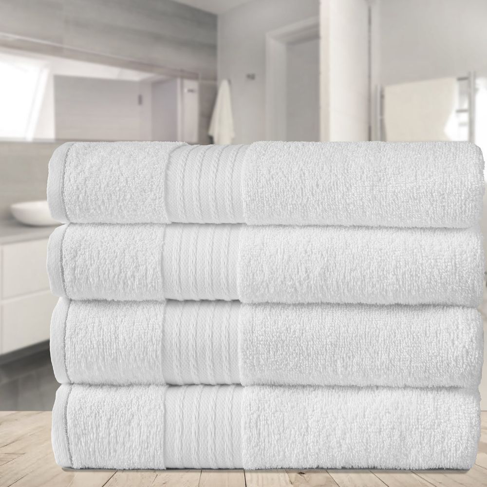 Encontraproduto.com.br - Jogo Toalha Para Hotel 5 Peças Gigante Luxo Grossa - Nobre - Branco