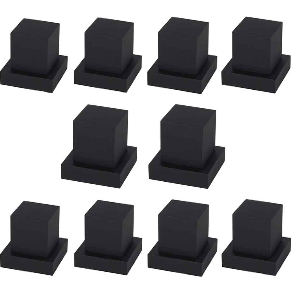 Encontraproduto.com.br - Kit 10 Acabamentos Registro Quadrado Black Matte Padrão Deca - Levo