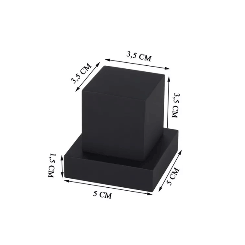 Encontraproduto.com.br - Kit 10 Acabamentos Registro Quadrado Black Matte Padrão Deca - Levo