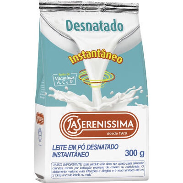 Encontraproduto.com.br - Leite Pó Instantâneo Desnatado La Serenissima Pacote 300g