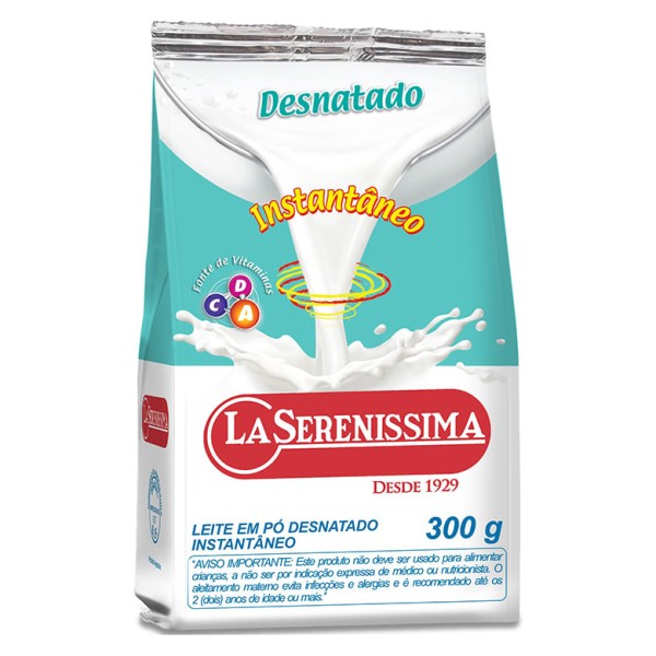 Encontraproduto.com.br - Leite Pó Instantâneo Desnatado La Serenissima Pacote 300g