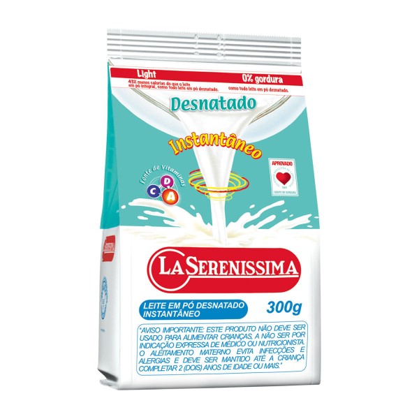 Encontraproduto.com.br - Leite Pó Instantâneo Desnatado La Serenissima Pacote 300g