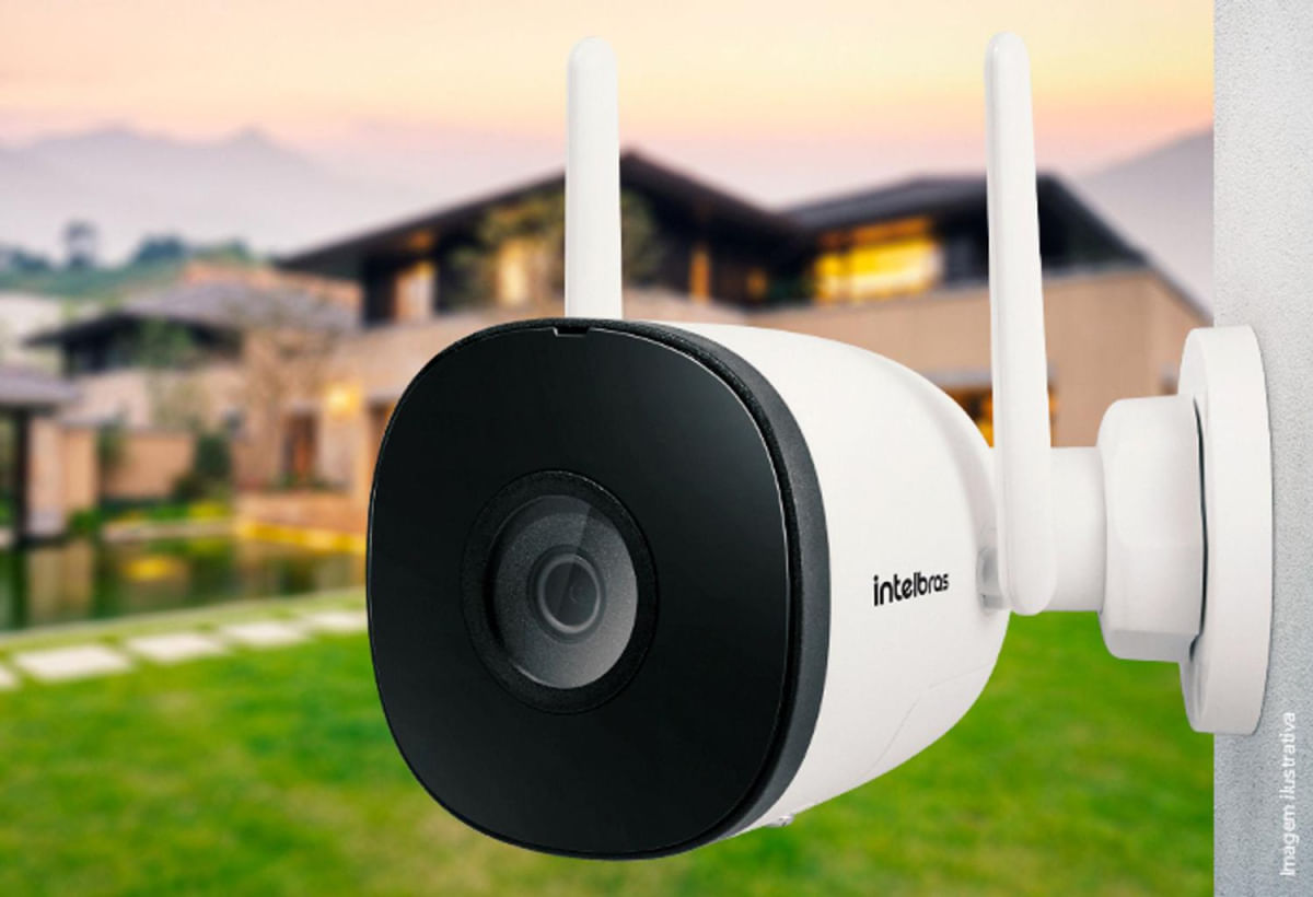 Encontraproduto.com.br - Câmera de Segurança IP Wi-Fi Intelbras Digital Mibo im5 Visão Noturna