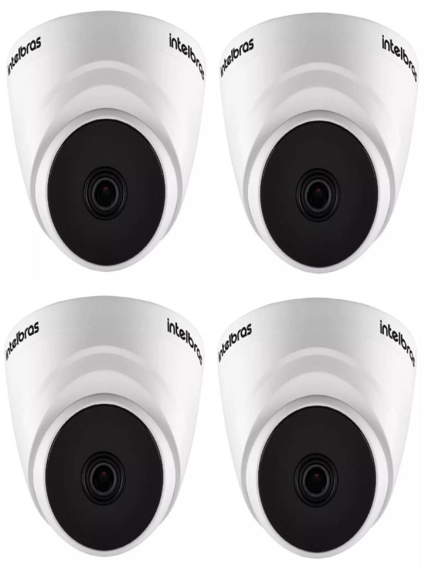 Encontraproduto.com.br - kit 4 Câmera de segurança Intelbras VHL 1220 D com resolução de 2MP visão noturna incluída branca