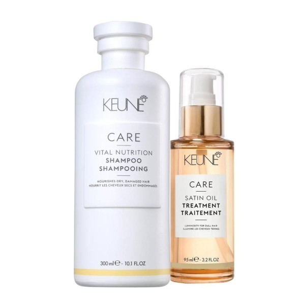 Keune Care Vital Nutrition Shampoo 300ml + Satin Oil 95ml