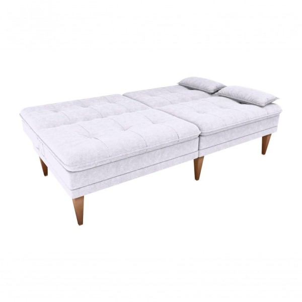 Encontraproduto.com.br - Sofá Cama Na Caixa 3 Lugares 190cm E Almofadas Taylor Matrix Bege Bege