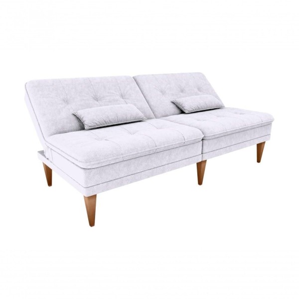 Encontraproduto.com.br - Sofá Cama Na Caixa 3 Lugares 190cm E Almofadas Taylor Matrix Bege Bege