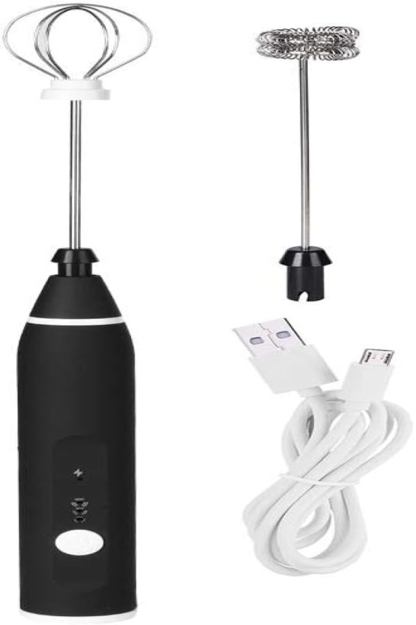 Encontraproduto.com.br - Batedeira de ovos, batedeira elétrica automática para ovos, espumador de leite, misturador ajustável PRETO