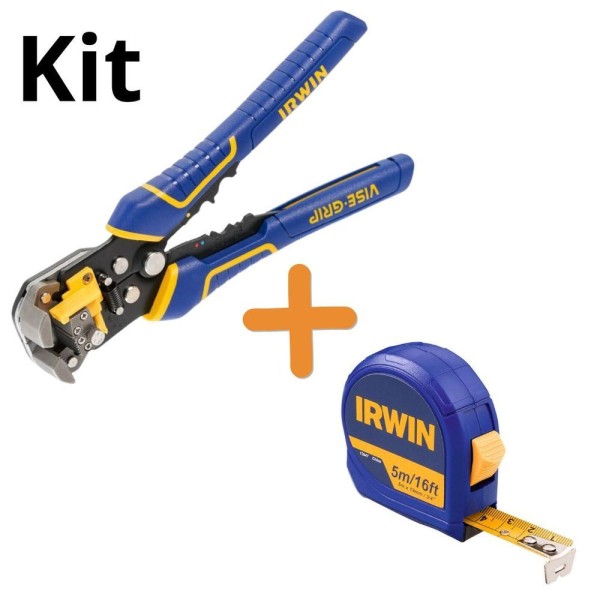 Encontraproduto.com.br - Kit Alicate Descascador Irwin + Trena Manual Com Trava Std