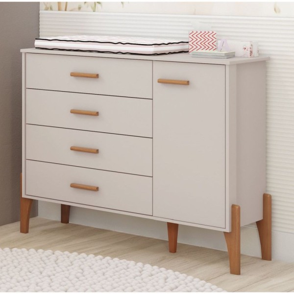Encontraproduto.com.br - Jogo Quarto Infantil Completo Iris 100% Mdf - Moveis Estrela Offwhite