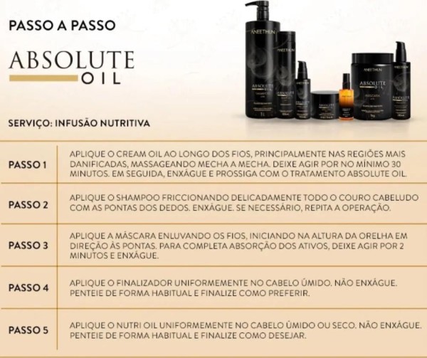 Encontraproduto.com.br - Kit Aneethun Absolute Oil - Shampoo 300ml + Umectante 110ml