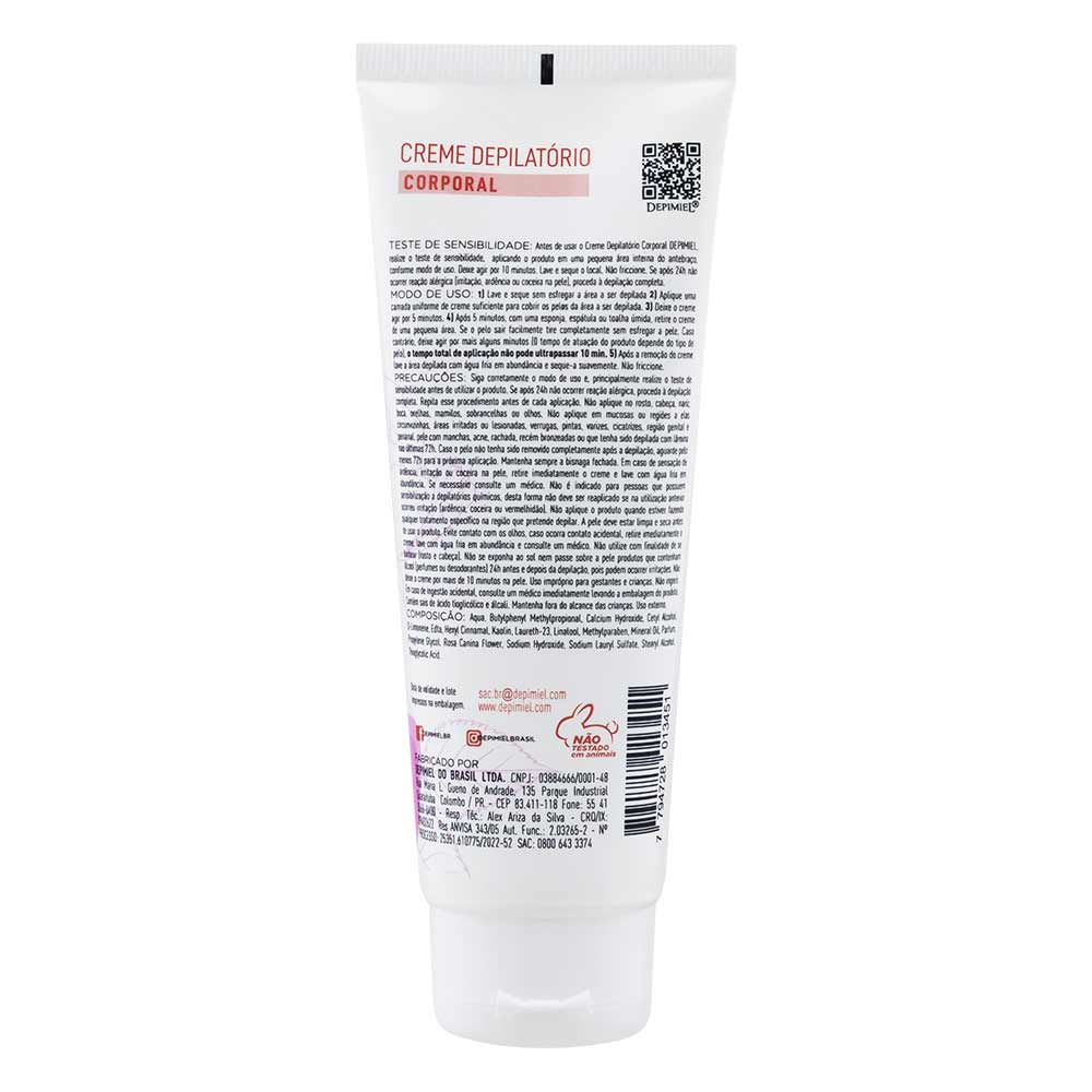 Encontraproduto.com.br - Creme Depilatório Corporal Depimiel Com Argila Branca E Rosa Mosqueta 120g