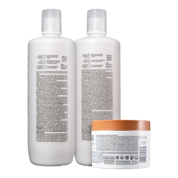 Encontraproduto.com.br - Kit Schwarzkopf BC Clean Performance Time Restore Q10 - Shampoo 1L + Condicionador 1L + Máscara 500ml