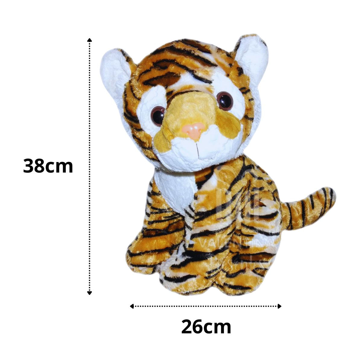 Encontraproduto.com.br - Tigre de Pelúcia Grande 38cm - Qualidade Premium para Brincadeiras, Decoração e Conforto