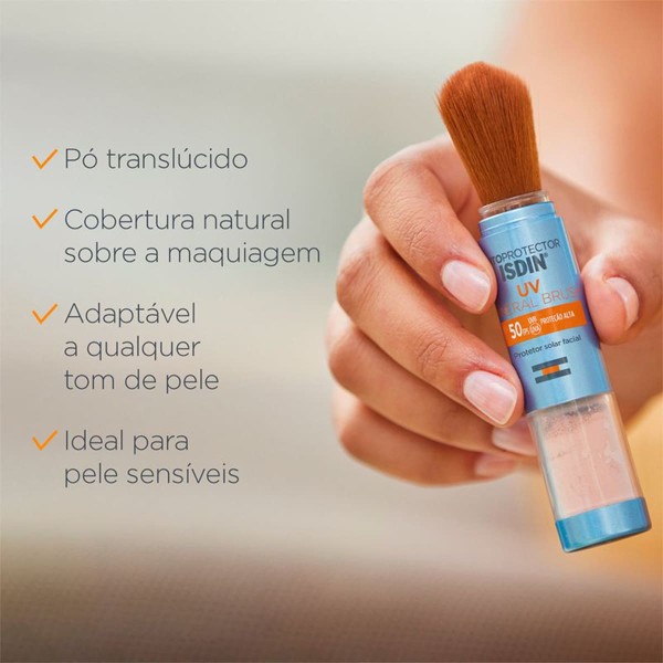 Encontraproduto.com.br - Kit ISDIN Brush Mineral Fotoprotector Fusion Water Protetor Solar (2 produtos)