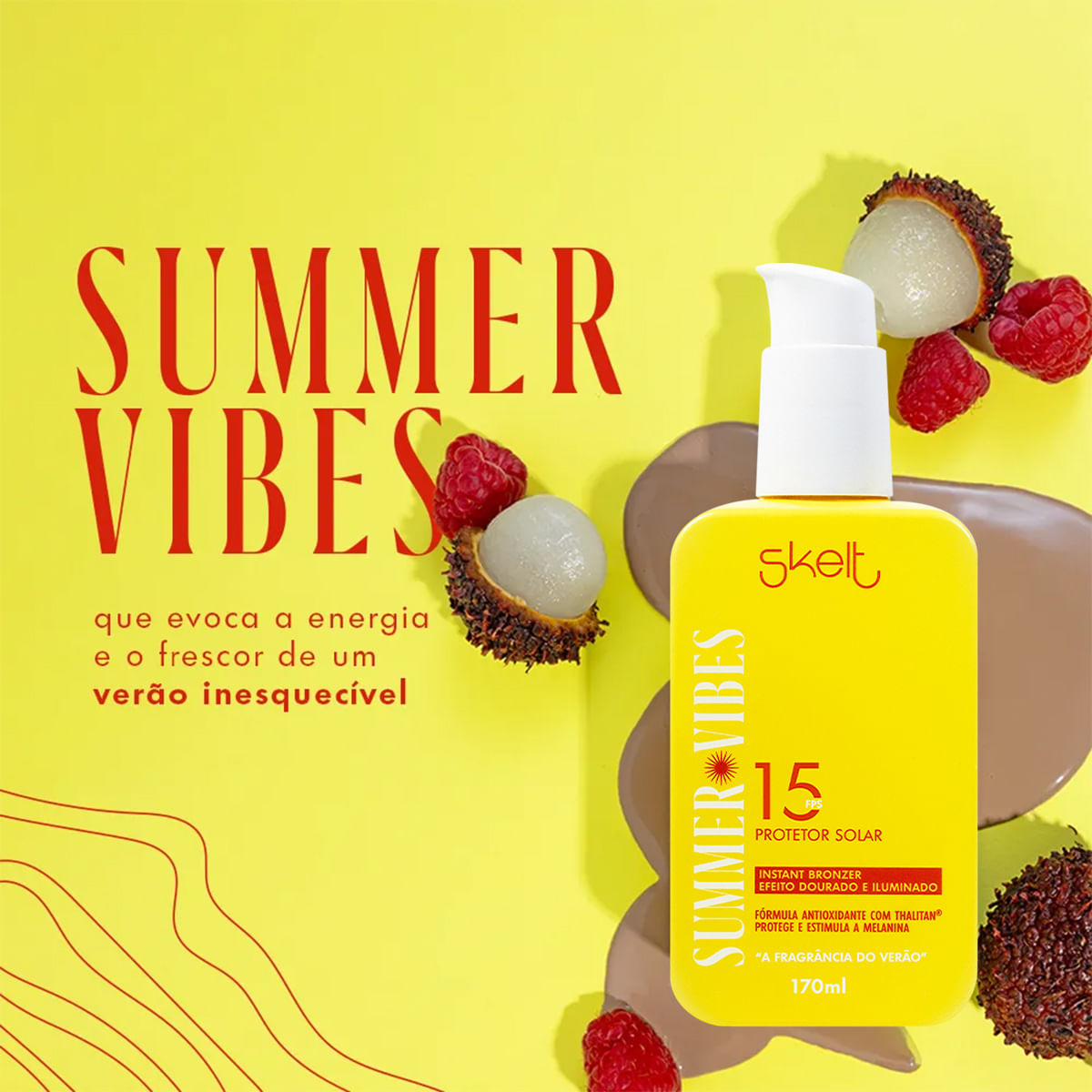 Encontraproduto.com.br - Kit Skelt Summer Vibes Glow Stick Iluminador Protetor Solar (2 produtos)