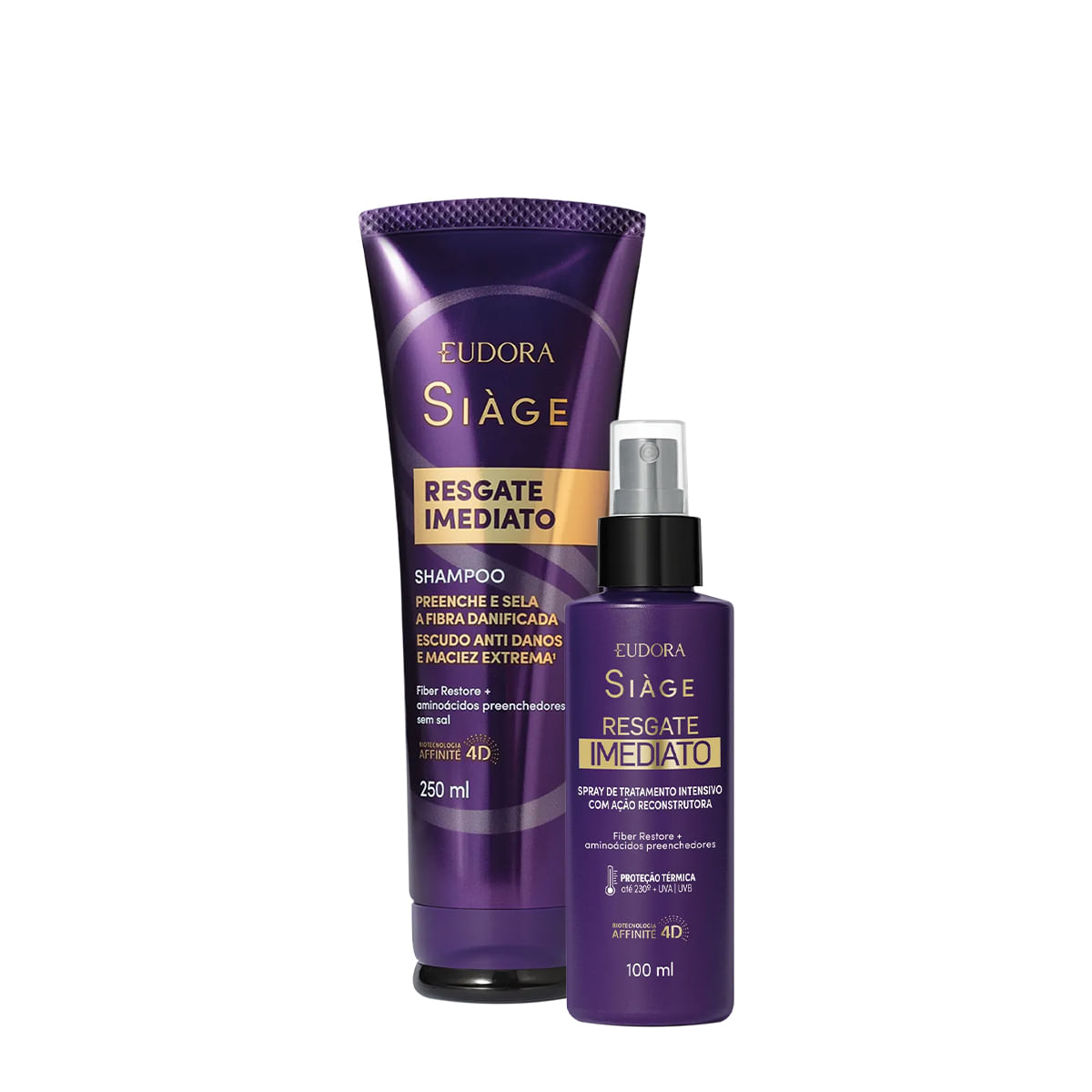Kit Eudora Siàge Resgate Imediato Shampoo Leave-in (2 produtos)