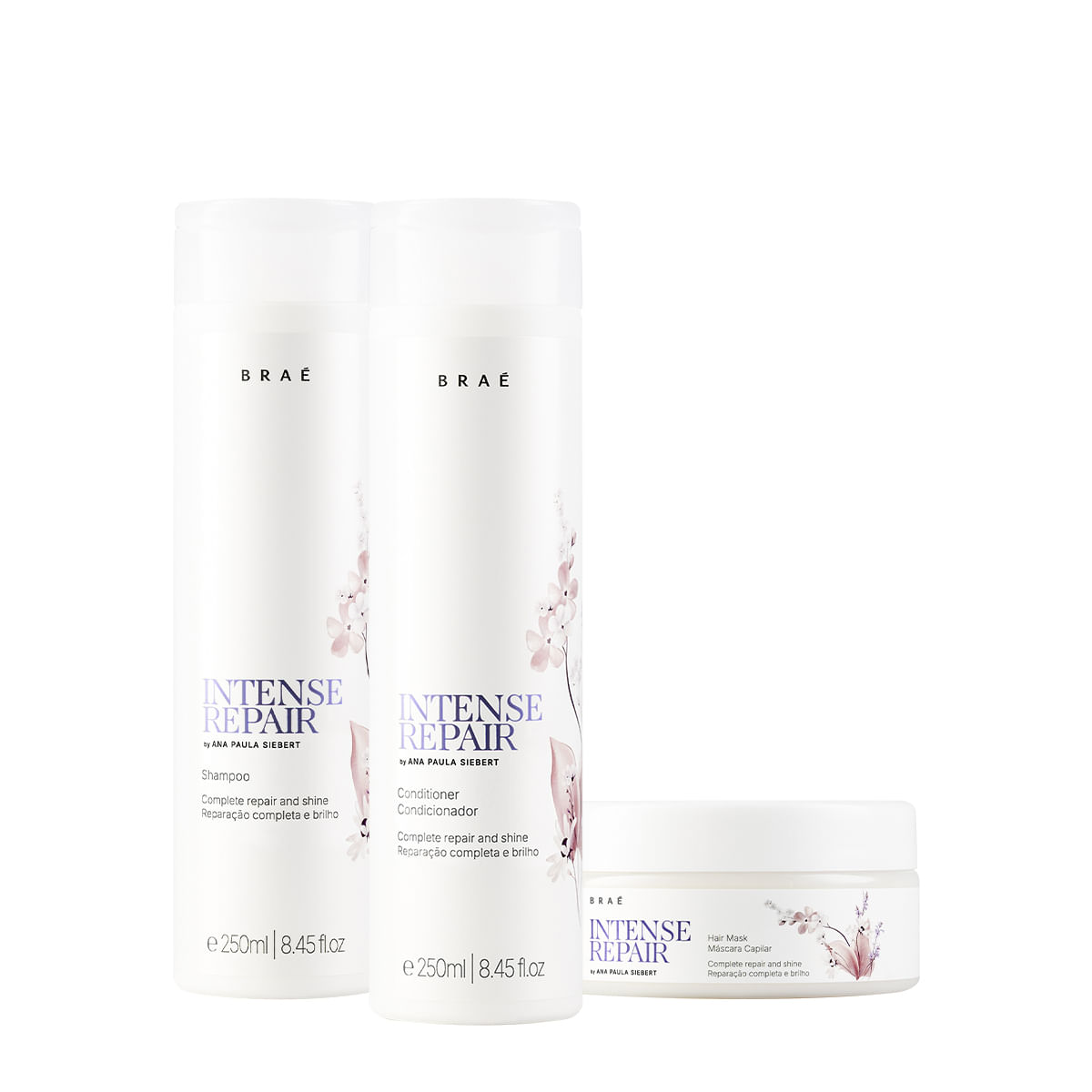 Kit Braé Intense Repair by Ana Paula Siebert Home Care (3 produtos)
