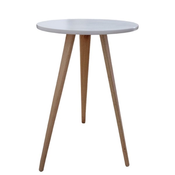 Encontraproduto.com.br - Mesa De Cabeceira Mesa De Apoio Lateral Canto Pé Palito 68 Cm branco