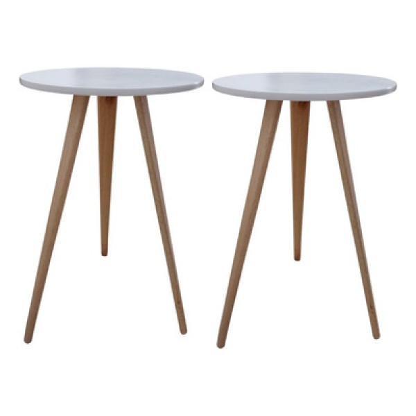 Encontraproduto.com.br - Kit 2 Mesa De Cabeceira Mesa De Apoio Lateral Pé Palito 56cm