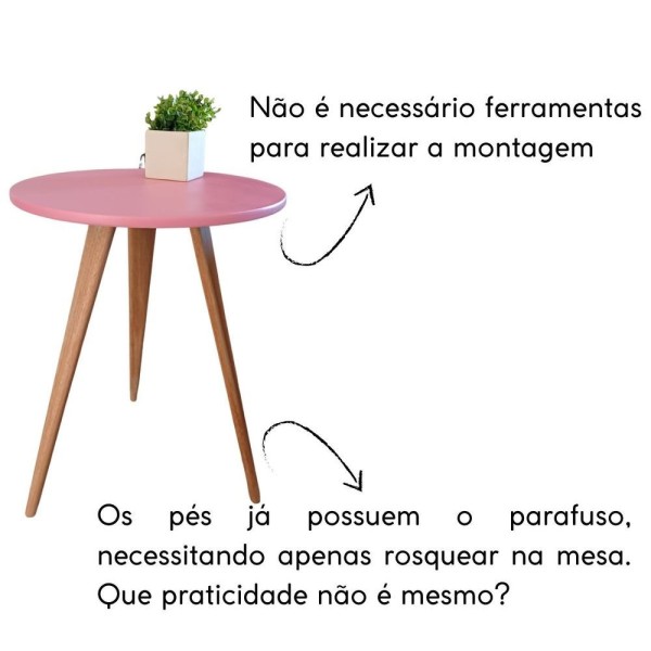 Encontraproduto.com.br - Kit 2 Mesa De Cabeceira Mesa De Apoio Lateral Canto Pé Palito 68 Cm laranja