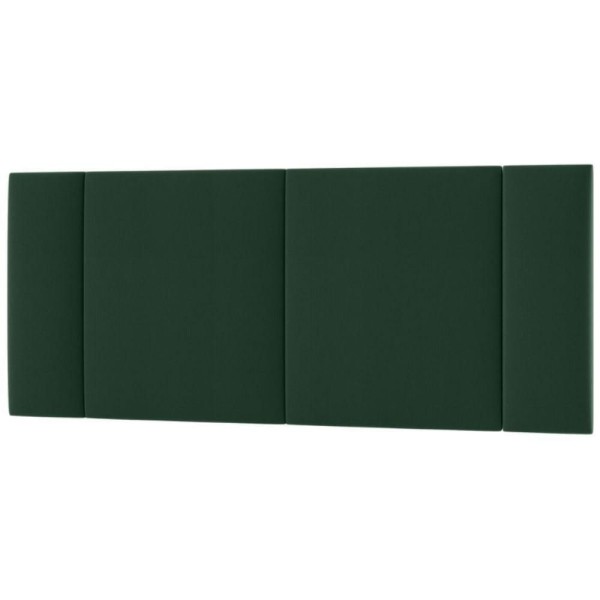 Encontraproduto.com.br - Cabeceira Estofada Cama Box Casal 140 Cm Led Liz Veludo Cor:verde