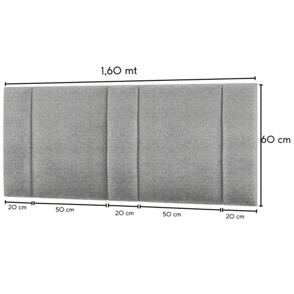 Encontraproduto.com.br - Cabeceira Estofada Cama Queen Size 160 Cm Led Liz Linho cinza