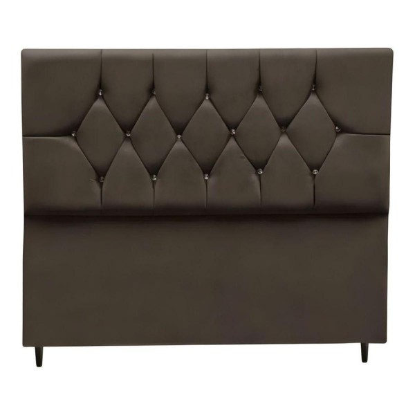 Encontraproduto.com.br - Cabeceira Para Cama Box Estofada King 195 Cm Suede Melissa Cor:marrom