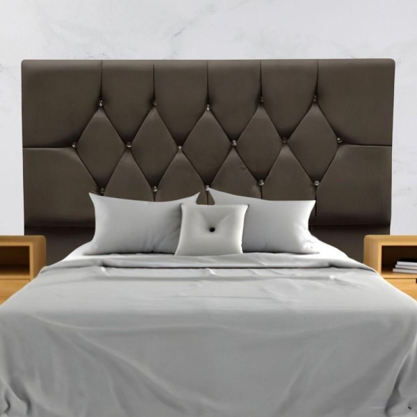 Encontraproduto.com.br - Cabeceira Para Cama Box Estofada King 195 Cm Suede Melissa Cor:marrom